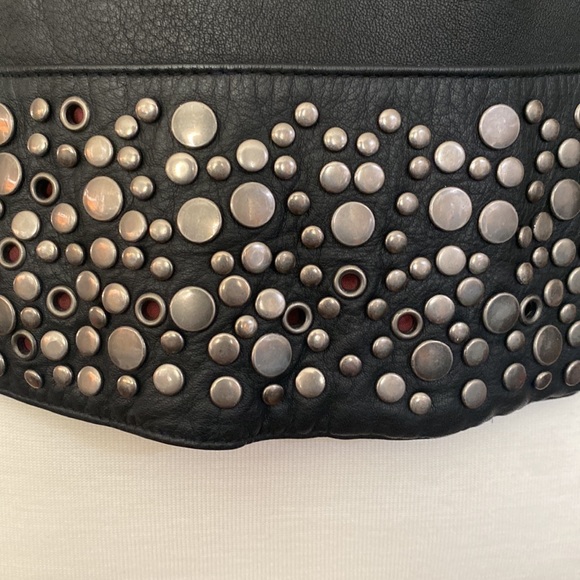 HARLEY DAVIDSON Leather Studded Biker Jacket, size XL, Black - Picture 3 of 14